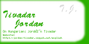 tivadar jordan business card